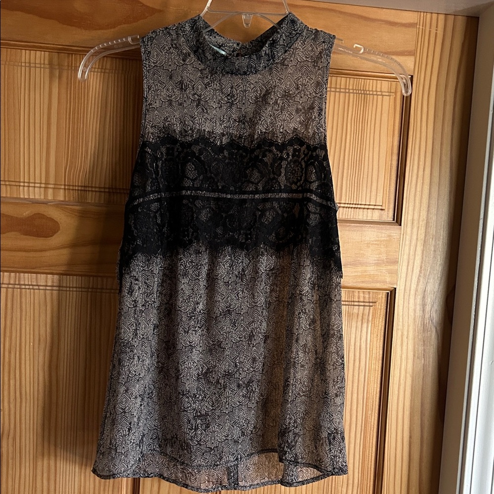 Maurices Black and White Patterned Top